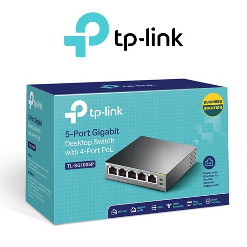 Tp-Link TL-SG1005P 5 Port Gigabit + 4 Port PoE Switch