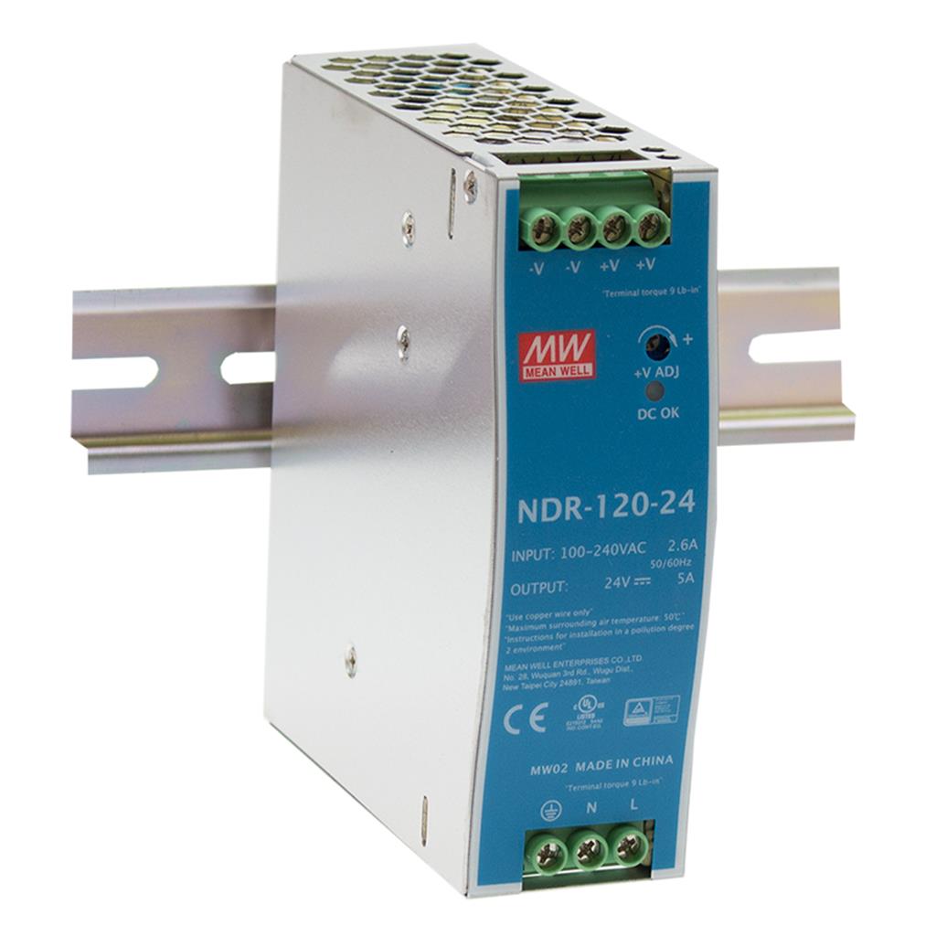 Mean Well NDR-120-12 AC-DC Single output Industrial DIN